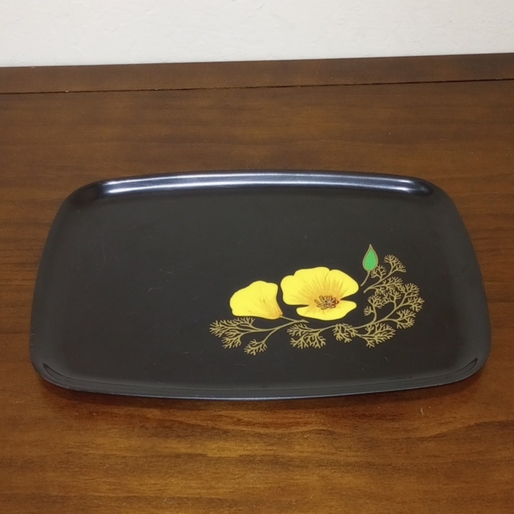 Couroc Poppies Tray - Vintage!
